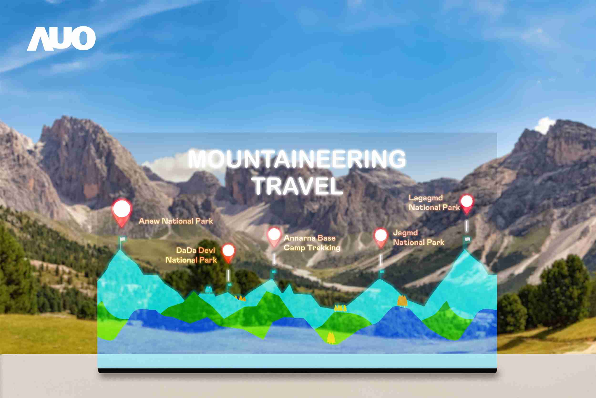 传奇国际展示全球单片尺寸最大(*)42吋透明Micro LED显示器拼接而成的〝64吋透明Micro LED显示器〞，，，具备高透明度、、、、1,000 nits高亮度、、、广色域、、采用三边无边框的无缝拼接等多重特色，，，呈现超高清、、、细腻画质而不遮挡后方视觉，，满足层峰需求，，，可广泛运用于零售、、艺术展览或商业空间等场域